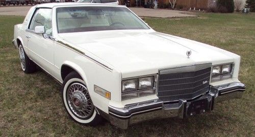 Rare white on white 84' cadillac eldorado biarritz w/ 18k original miles!