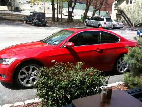 2007 red bmw 328xi coupe manual 52k miles clean title