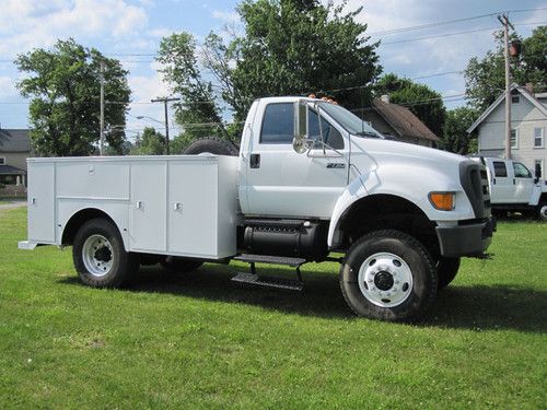 2005 ford f-750 &amp; f650 4x4 knapheide utility box cummins turbo diesel 4wd - 4x4