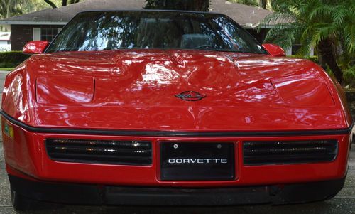 Classic red corvette w/targa top. body in perfect shape and very low miles!