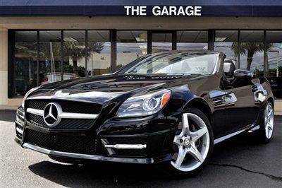 2012 mercedes-benz slk350 sport 302hp v6 premium 1 pkg blk/blk only 741 miles!!!