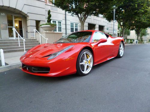 2013 ferrari 458 italia corsa red/nero new car 197 miles-loaded ready! no liens!