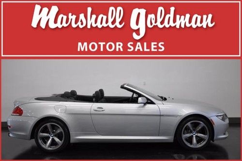 2009 bmw 650i convertible auto silver black leather nav sprt 20,175 miles