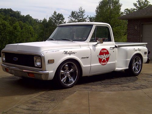 '71 chevy c10 "flying a service" step-side shop pickup truck patina rat rod