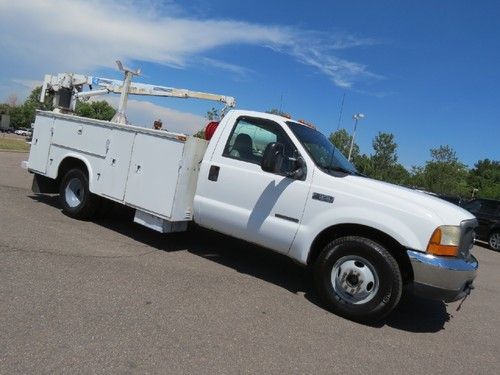 1999 ford f350 regular cab 11' crane service mechanics utillity body box 7.3 6sp