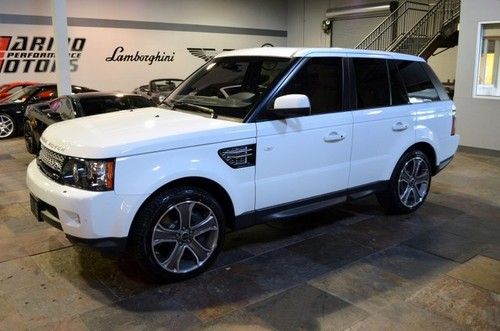 Range rover sport supercharged 5l v8 fuji white ivory 510 hp nav