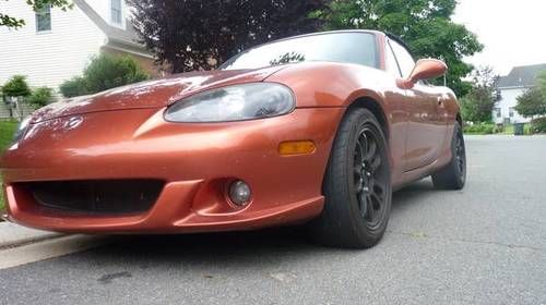 Miata, mazda, coupe, turbo, manual, exhaust, orange, leather, intercooler