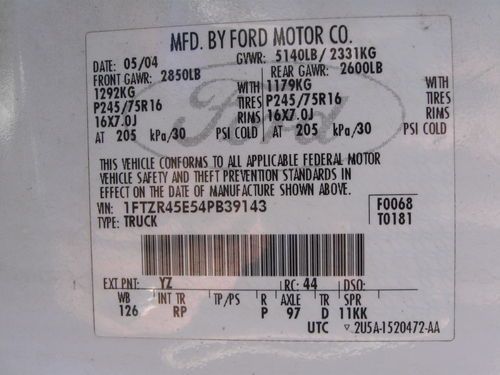 2004 Ford Ranger XLT Extended Cab Pickup 4-Door 4.0L 4x4, image 15