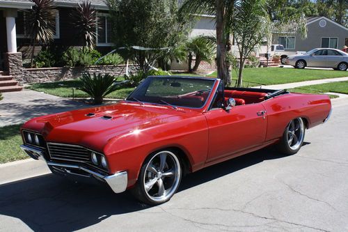 1967 buick skylark gs convertible custom red on red on black (chevelle)