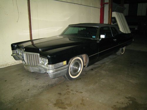 1970 black cadillac deville base convertible 2-door 7.7l