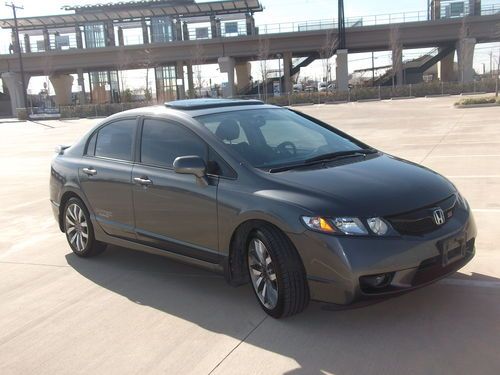 2009 honda civic si 4 door sedan 6spd sunroof one owner clean carfax texas car