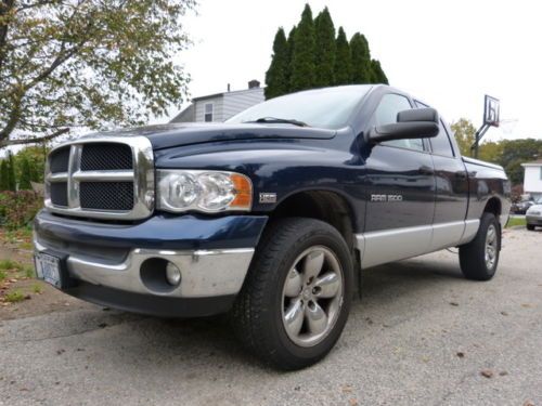 2003 dodge ram 1500 quad cab slt 4x4...(133k miles one owner)... patriot blue...