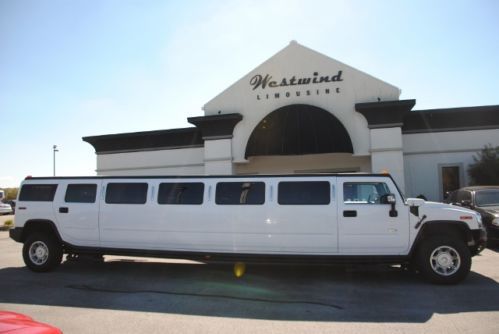Limo limousine hummer h2 white 2006 suv stagecoach gm super stretch mega luxury