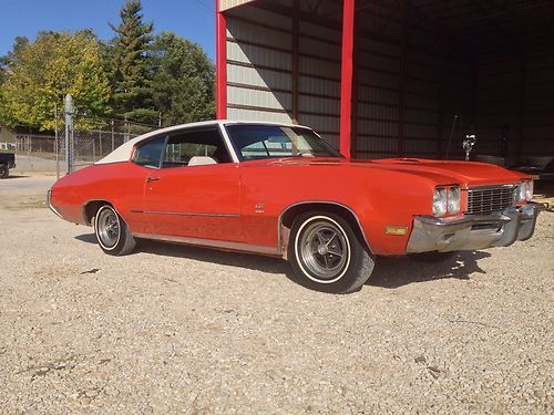 1972 buick gs 350 orange, white vinyl top, tilt wheel, power seat, cruise, air