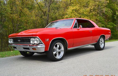 1966 CHEVELLE SS 427 REAL 138 VIN SS BEAUTIFUL  SHOW QUALITY VIPER RED PAINT, image 24