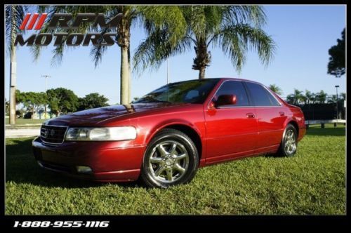 Super clean low miles cadillac sts crimson pearl heated seats chrome wheels