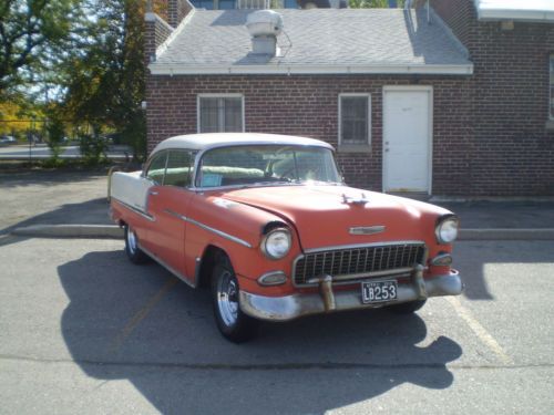 1955 chevrolet belaire 2 door hardtop origional find   restore ratrod cruse