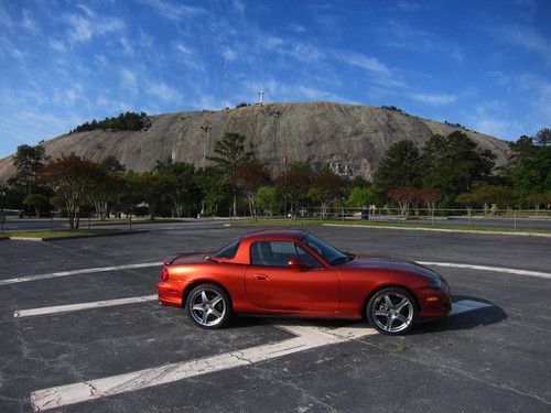 Lava orange 2005 mazda mazdaspeed miata mx-5 gt msm w/hardtop great condition nr