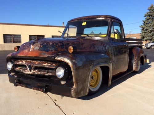 1953 ford f100 - patina clear coated - looks great runs great new bed &amp; interior