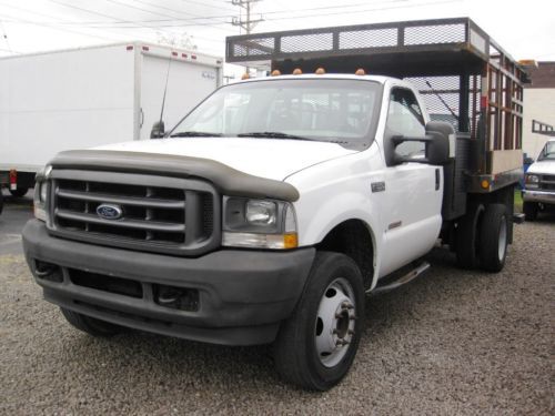 2003 ford f-550 flatbed asphalt / road service truck standing platform dually