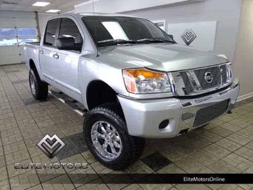 2009 nissan titan se crew cab 4wd huge lift mudder tires side steps grille wow