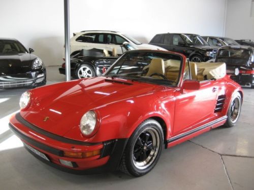 1988 porsche 930 turbo cabriolet red/tan stunning !