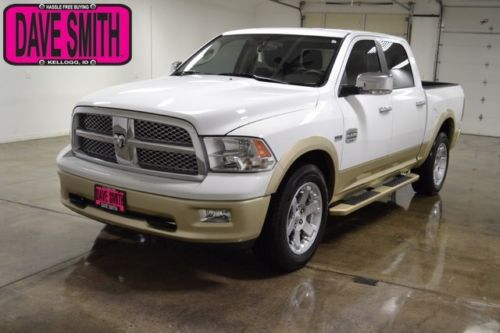 12 ram 1500 longhorn crew cab 4x4 sunroof heated leather seats bed liner hemi