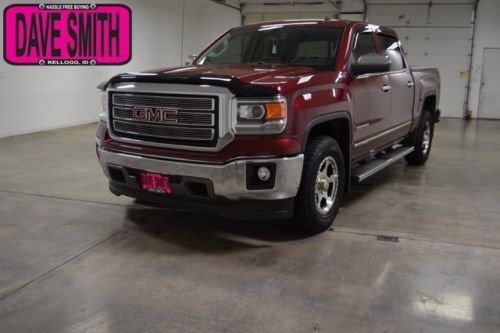 14 sierra 1500 slt 4x4 crew cab heated leather seats tonneau cover sunroof tow