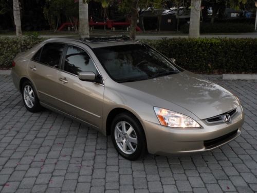 05 accord ex v-6 automatic sedan leather sunroof sirius heated seats 28k miles