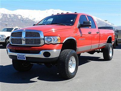 Dodge ram quad cab slt 4x4 5.9 cummins diesel custom lift wheels tires longbed