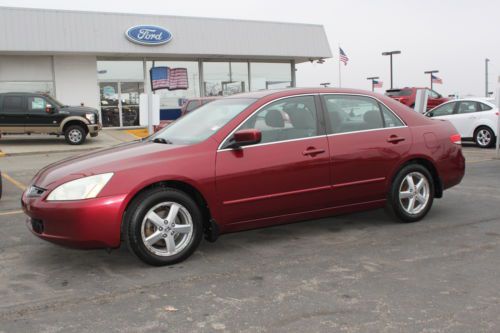 2004 04 honda accord ex maroon lady driven nice auto i-vtec 2.4 dohc haildamage