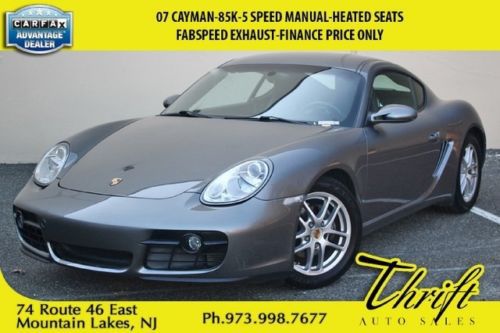 07 cayman-85k-5 speed manual-heated seats-fabspeed exhaust-finance price only