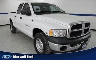 04 ram 1500 quad cab st 4x4, 5.7l hemi, auto, cloth, clean 1 owner!