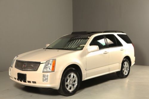 2006 cadillac srx awd panoroof 7-pass leather xenons heatseats pearl white wood