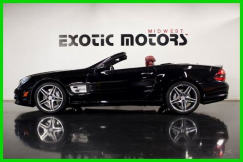 2011 mercedes benz sl63 amg, black over red, 13k miles, fresh service, $79,888!!