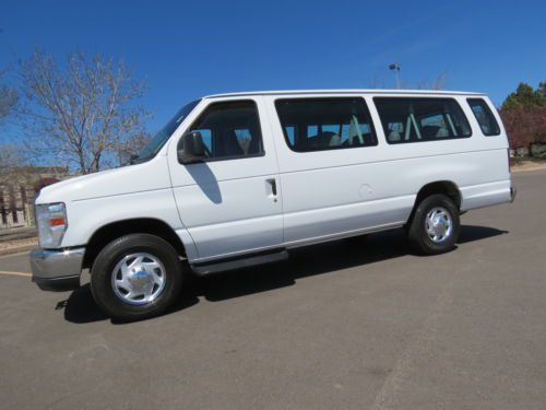 2012 ford e-350 15 passenger van v8 1 owner fleet chrome pkg clean history