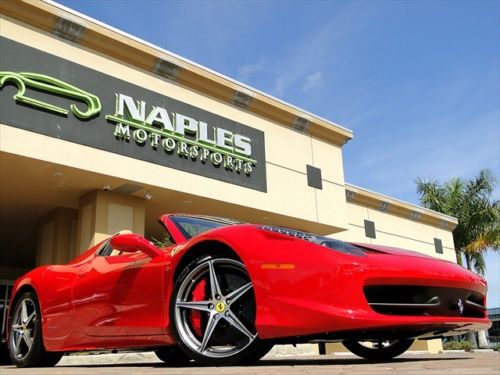 2013 ferrari 458 spider f1, navigation, 20&#034; wheels, warranty, satellite