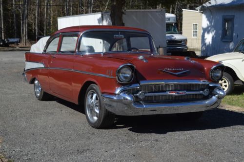 1957 CHEVY BELAIR POST SBC AUTO VERY NICE DRIVER 57 TRI FIVE TURN KEY AND GO, image 2
