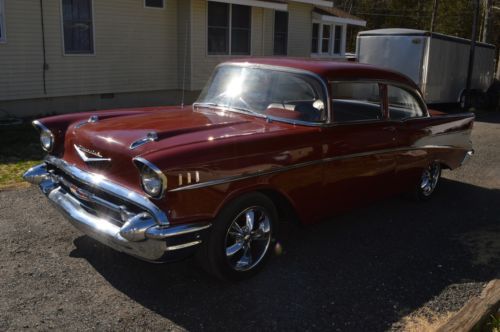 1957 CHEVY BELAIR POST SBC AUTO VERY NICE DRIVER 57 TRI FIVE TURN KEY AND GO, image 5