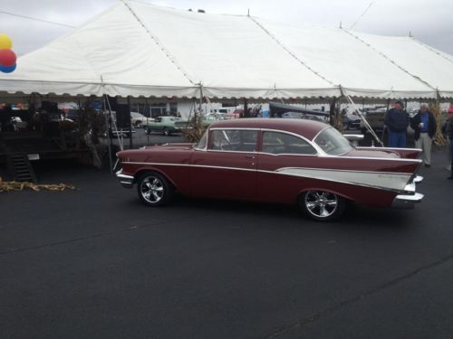 1957 CHEVY BELAIR POST SBC AUTO VERY NICE DRIVER 57 TRI FIVE TURN KEY AND GO, image 9