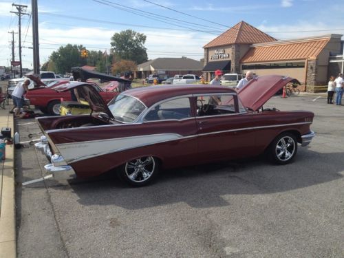 1957 CHEVY BELAIR POST SBC AUTO VERY NICE DRIVER 57 TRI FIVE TURN KEY AND GO, image 10
