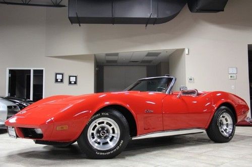 1974 chevrolet corvette roadster 350ci 195hp l44 pwr windows a/c am/fm rally wls