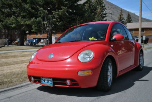 2001 volkswagen beetle turbo 2-door 1.8l red - low miles!