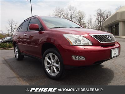Awd 4dr lexus rx 350 low miles suv automatic gasoline 3.5l v6 dual vvt-i red
