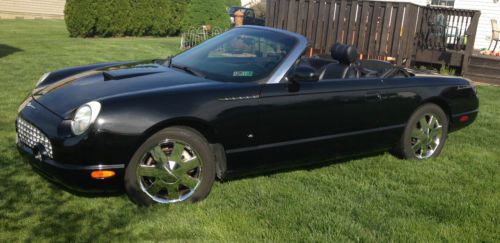 2003 ford thunderbird base convertible 2-door 3.9l, all black, black interior