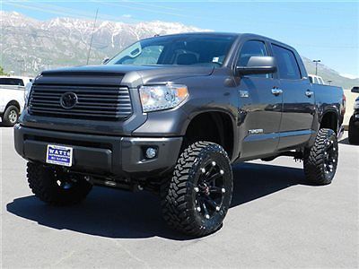 Tundra crew max limited 4x4 5.7 v8 leather custom new lift wheels tires auto