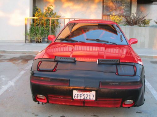 Restored 1989 red toyota supra turbo targa top