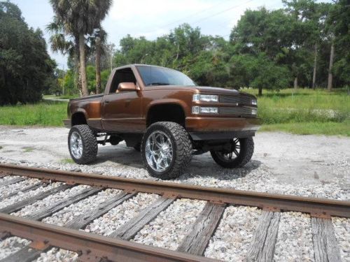 1988 fully custom chevrolet k1500 step side pick up show truck 24x12 fuels 37&#034;