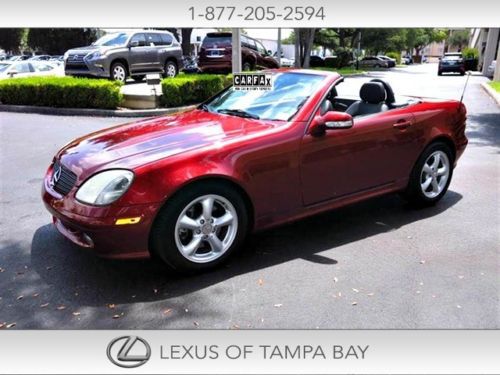 Mercedes slk 320 142k mi one owner clean carfax v6 leather power convertible top