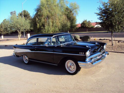 57 chevy 2dr bel air trim restored &#034;sunny arizona&#034;  sweet